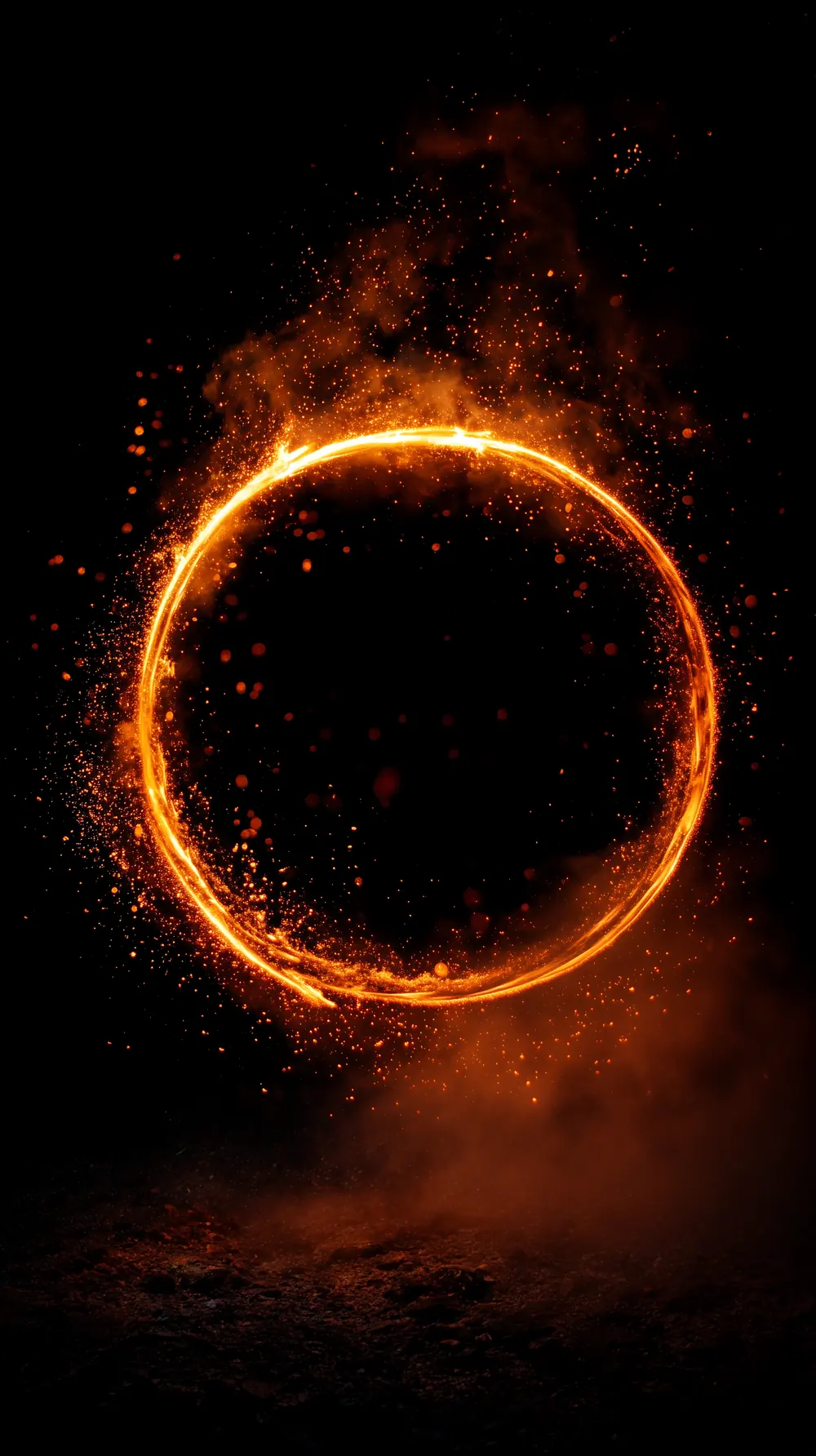 A ring of fire in the dark